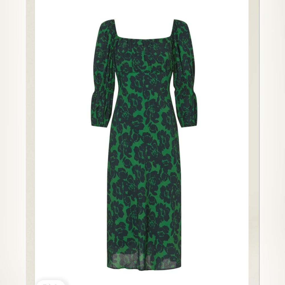 Peter Som Green Puff Sleeve Sundress.   Size 4 - Picture 2 of 8